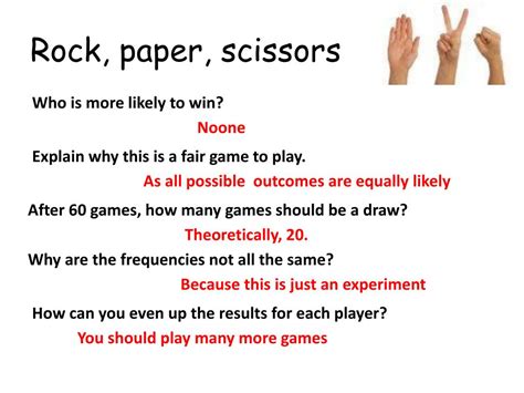 Question: What is the chance of tie in a N player rock .